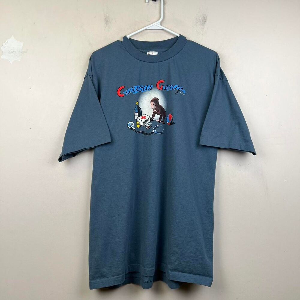 Vintage Curious George Hospital First-Aid Medic Graphic Size XL